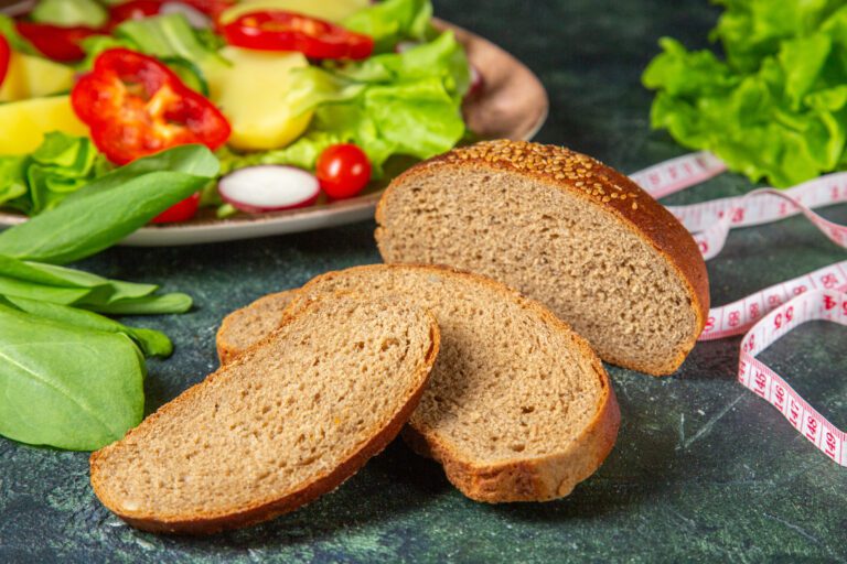 Slices of hearty bread.
